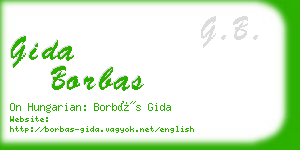 gida borbas business card